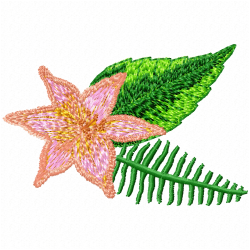 Flowers And Tree Embroidery Design 4